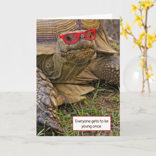 Carte Tortue Humour D Anniversaire En Lunettes De Soleil Zazzle Ch