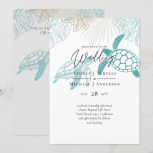 Carte Tortues de mer Mariage Art moderne