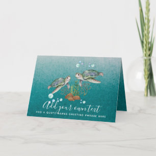Carte TORTUES MARITIMES Personnalisées