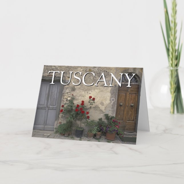 Carte Toscane, Italie | Porte toscane | Joyeux Anniversa (Devant)