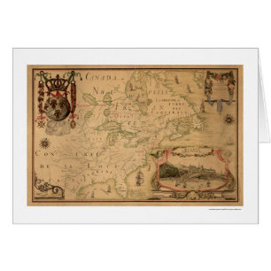 Carte tôt 1688 du Québec Canada