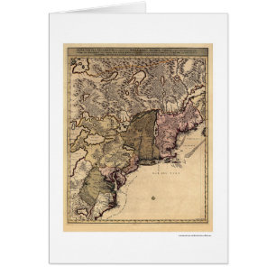 Carte tôt 1717 de l'Amérique Visscher