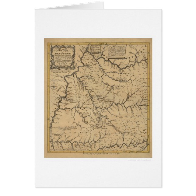 Carte tôt du Kentucky - 1784 (Devant)