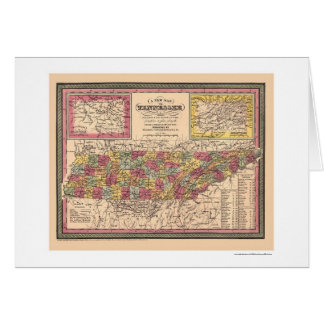 Carte tôt du Tennessee 1850