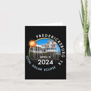 Carte Total de l'éclipse solaire 2024 Fredericksburg T
