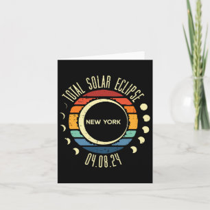 Carte Total Solaire Eclipse New York Retro 04.08.24 Homm