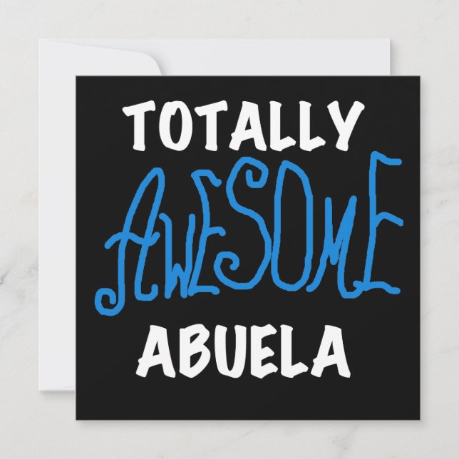Carte Totalement génial Abuela Blue Tshirts et cadeaux (Devant)