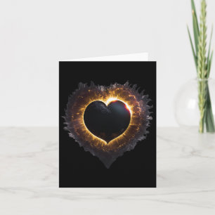 Carte Totalité Filles Forme cardiaque Total Éclipse sola