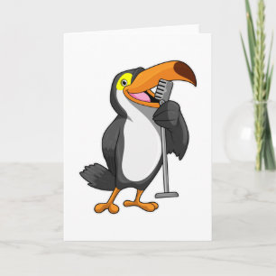 Carte Toucan à la Musique avec Microphone