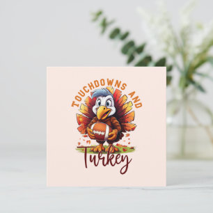 Carte Touchdown et Turquie Thanksgiving