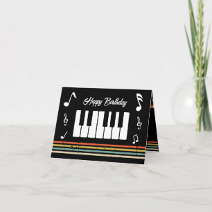 Carte Touches de piano personnalisées vintages