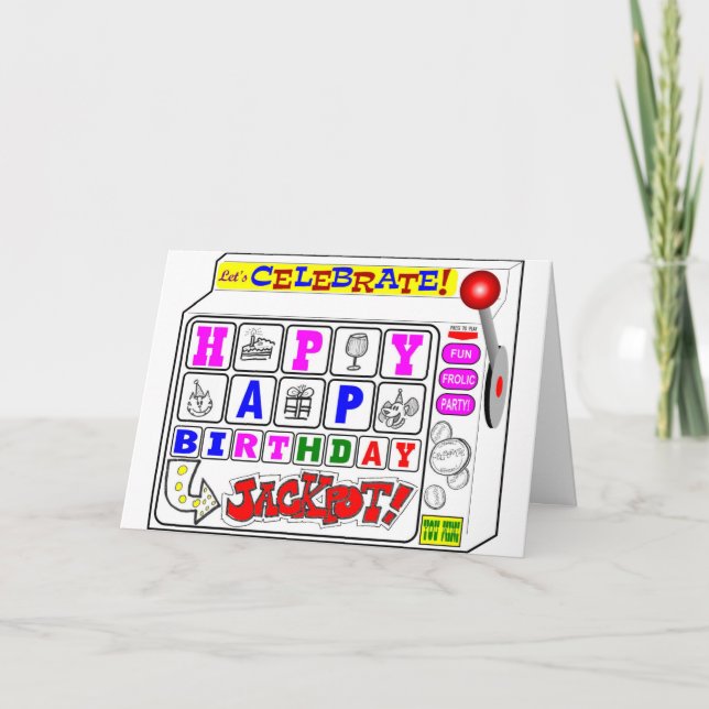 Carte Touchez le Jackpot d'anniversaire (Devant)