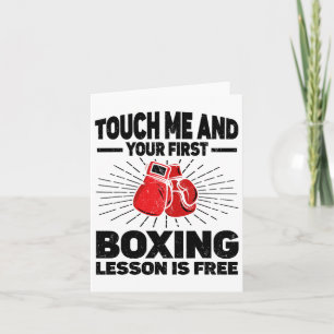 Carte Touchez-Moi Et Votre Première Leçon De Boxe Est Bo