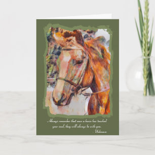 Carte Touchez votre perte d'âme de cheval Sympathie
