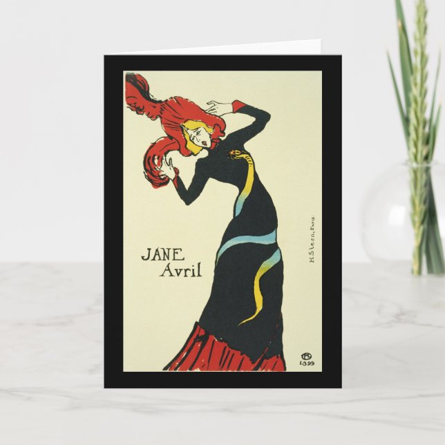 Carte Toulouse-Lautrec Jane Avril (Devant)