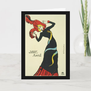 Carte Toulouse-Lautrec Jane Avril