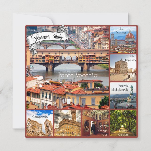 Carte Tour de Florence, Italie (Devant)