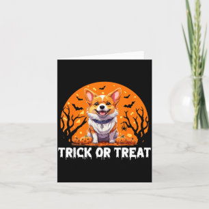 Carte Tour de friandises Halloween Chien