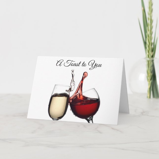 Carte TOUR DE VIN POUR VOUS le "40ème" anniversaire! (Devant)