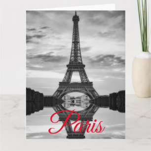 Carte Tour Eiffel Noir Blanc Paris Voyage en Europe