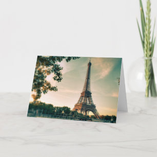 Carte Tour Eiffel Paris Love City Voyage romantique