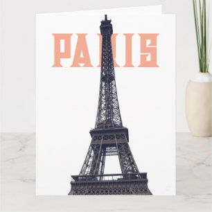 Carte Tour Eiffel vintage Paris Europe