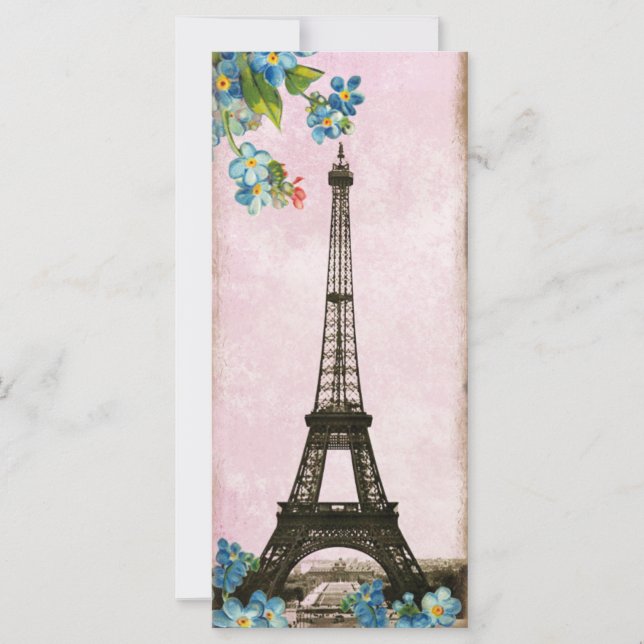 Carte Tour Eiffel vintage Paris Signets (Devant)
