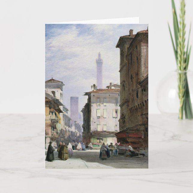 Carte Tour penchée, Bologne (Devant)