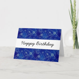 Carte Tourbillons d'hiver et flocons de neige Bonne cart