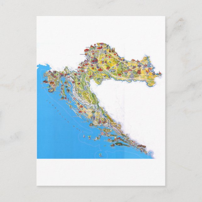 Carte touristique de Croatie, hrvatska turistička  (Devant)