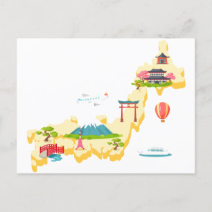 Carte touristique japonaise