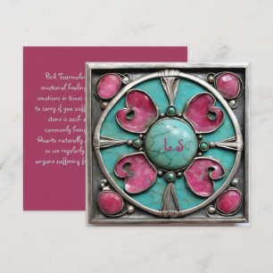 Carte Tourmaline rose Octobre Pierre de naissance