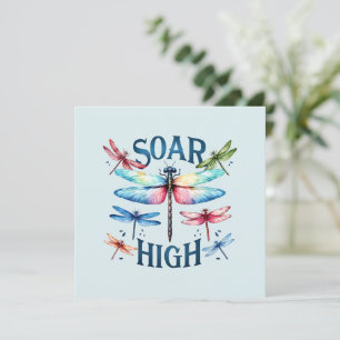 Carte Tourner haut - libellule artistique