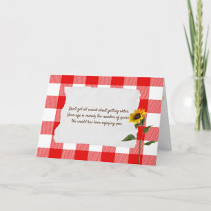 Carte tournesol à l'anniversaire de l'ensemencement des