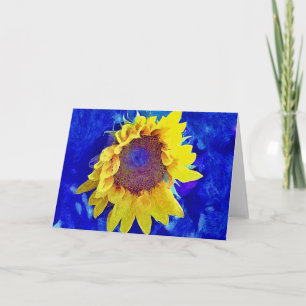 Carte Tournesol Artistique Couleurs Vivides Art Note Car