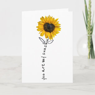 Carte Tournesol Coeur Anniversaire