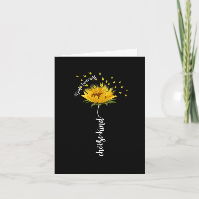 Carte Tournesol de sensibilisation Choisissez une ruban  (Devant)