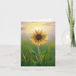 Carte Tournesol de sympathie Merci