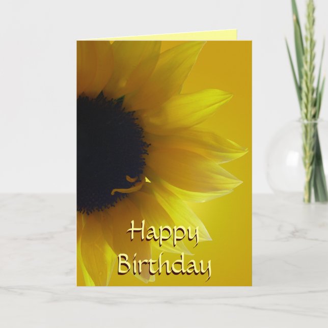 Carte Tournesol Fleur Jaune Cartes d'anniversaire (Devant)