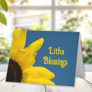 Carte Tournesol Jaune Fleur Litha Solstice d'Été