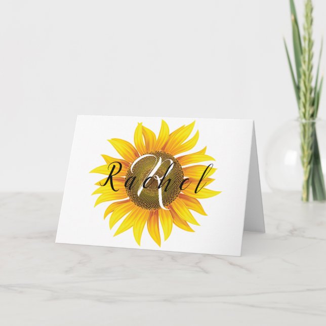 Carte Tournesol personnalisé (Devant)