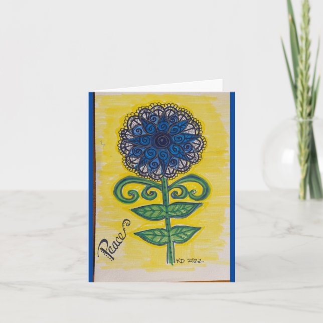 Carte Tournesol pour la paix (Devant)