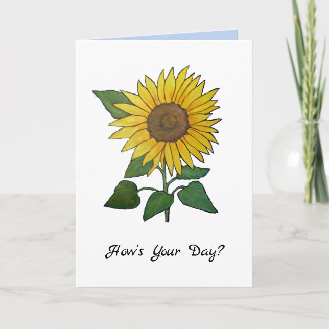 Carte Tournesol, quelle est ta journée ? (Devant)