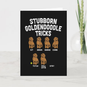 Carte Tours de Goldendoodle Têtu Drôle de Maman Entraîne