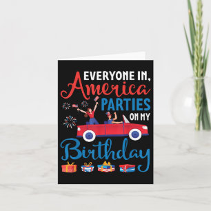 Carte Tous En Amérique Fête À Mon Anniversaire Juillet 4