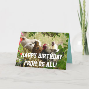 Carte Tous les Anniversaires des poulets de coq