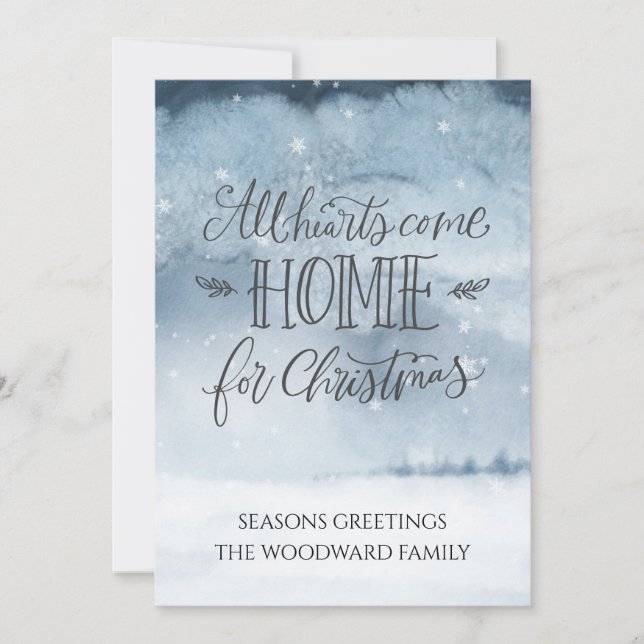 Carte Tous Les Coeurs Reviennent À La Maison Pour Noël A (Devant)