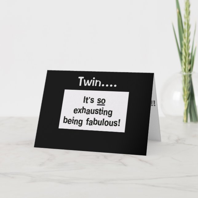 CARTE TOUS LES JOURS (ANNIVERSAIRE), LES TWIN PULLS SONT (Devant)