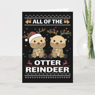 Carte Tous les Otter Reindeer Sweet noël Otter Ca
