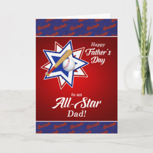 Carte Tous Star Papa Baseball Sports Fête des pères à th